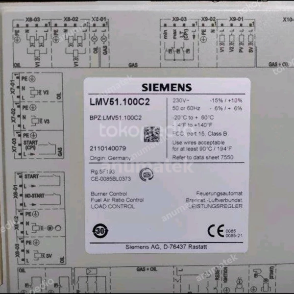 BURNER MANAGEMENT CONTROL SYSTEM SIEMENS LMV51.100C2 LMV51 100C2
