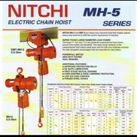 ELECTRIC CHAIN HOIST NITCHI MH5 2 TON x 10 MTR 380V 